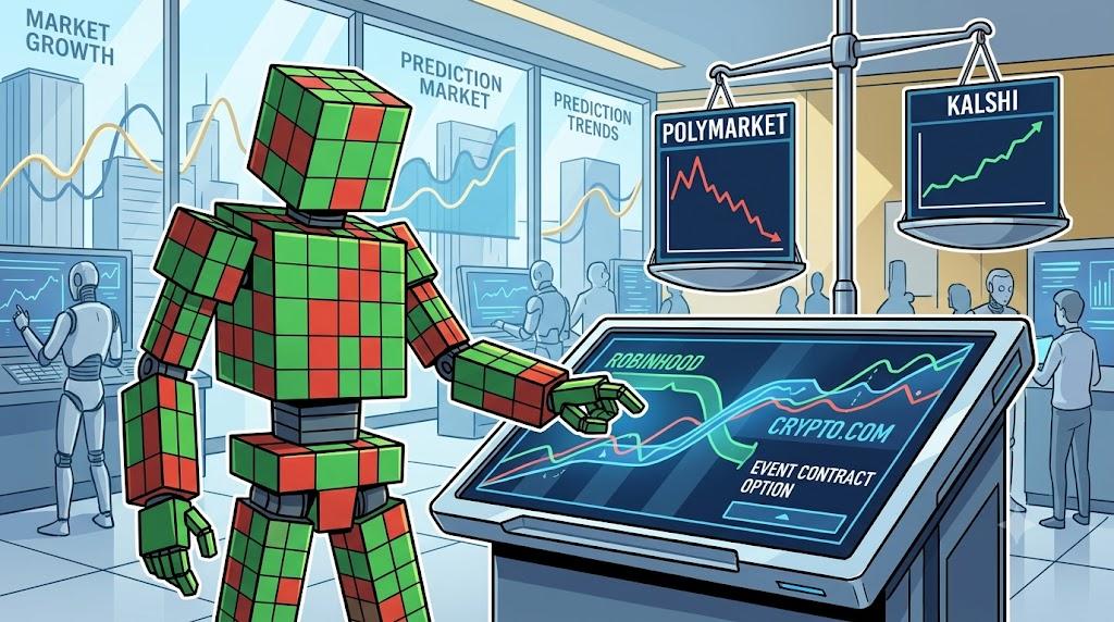Robinhood robot expands prediction markets via Crypto.com deal