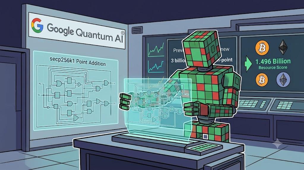 Robot optimizes secp256k1 quantum circuit benchmark for Google Quantum AI