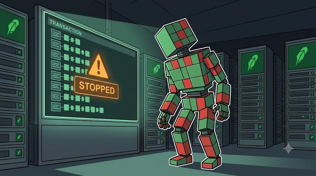 Robinhood Chain outage temporary freeze halts layer-2 network block production