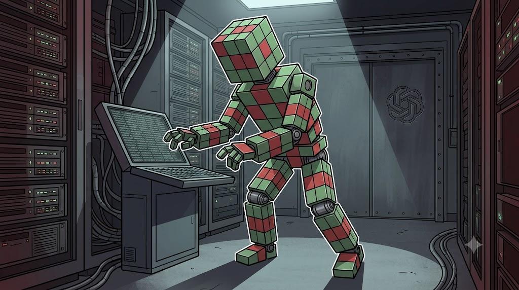 OpenAI AI agent scans crypto recovery phrases inside server room