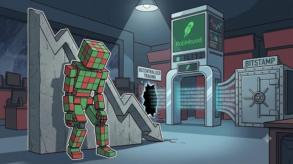 Robinhood routes futures through Bitstamp as LIT token drops