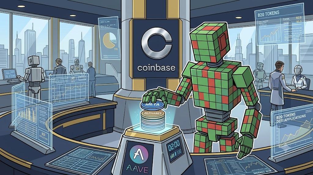 Robot depositing tokenized equities as collateral on a Coinbase platform