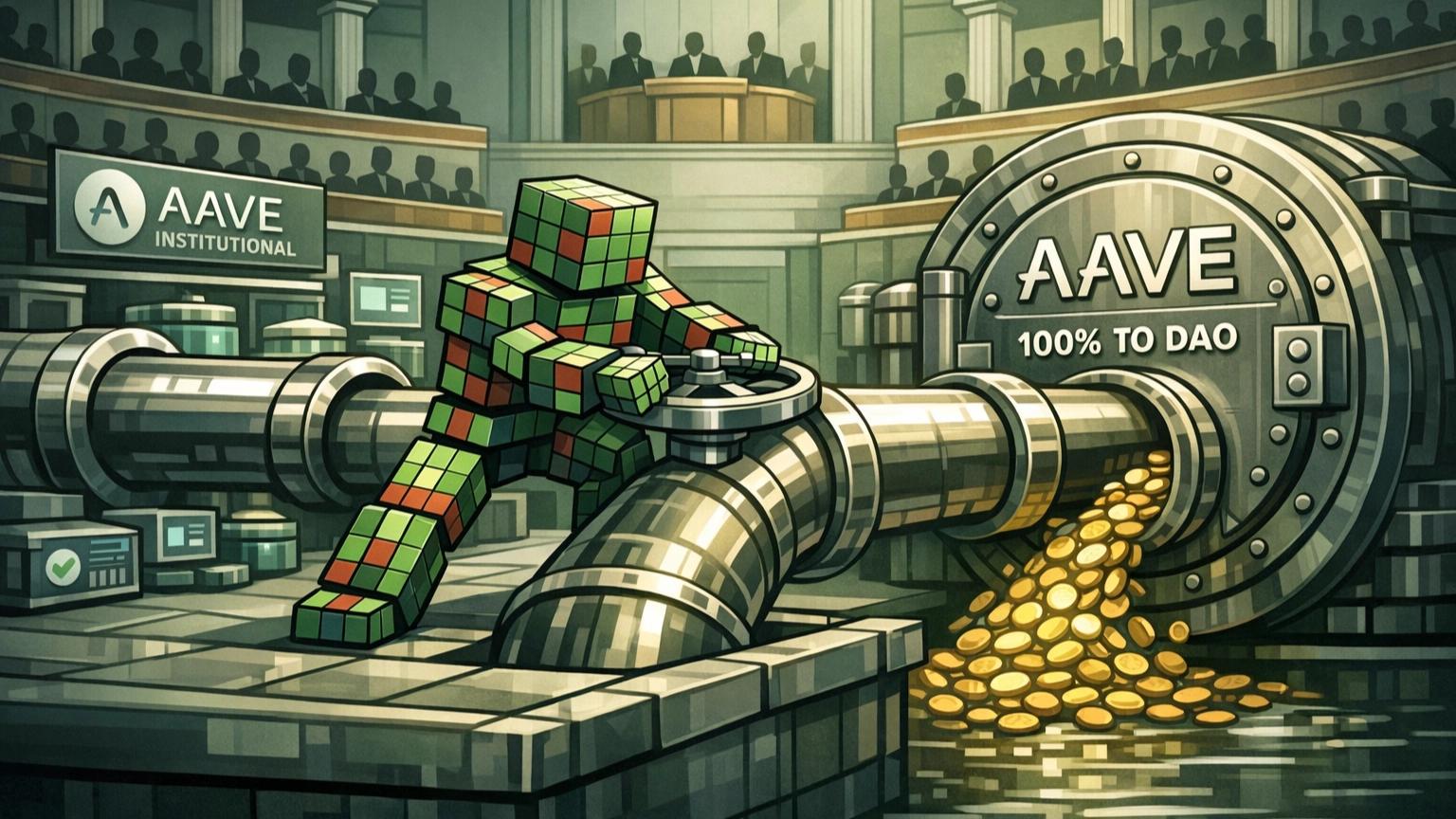 Aave DAO treasury receives full protocol revenue shift.