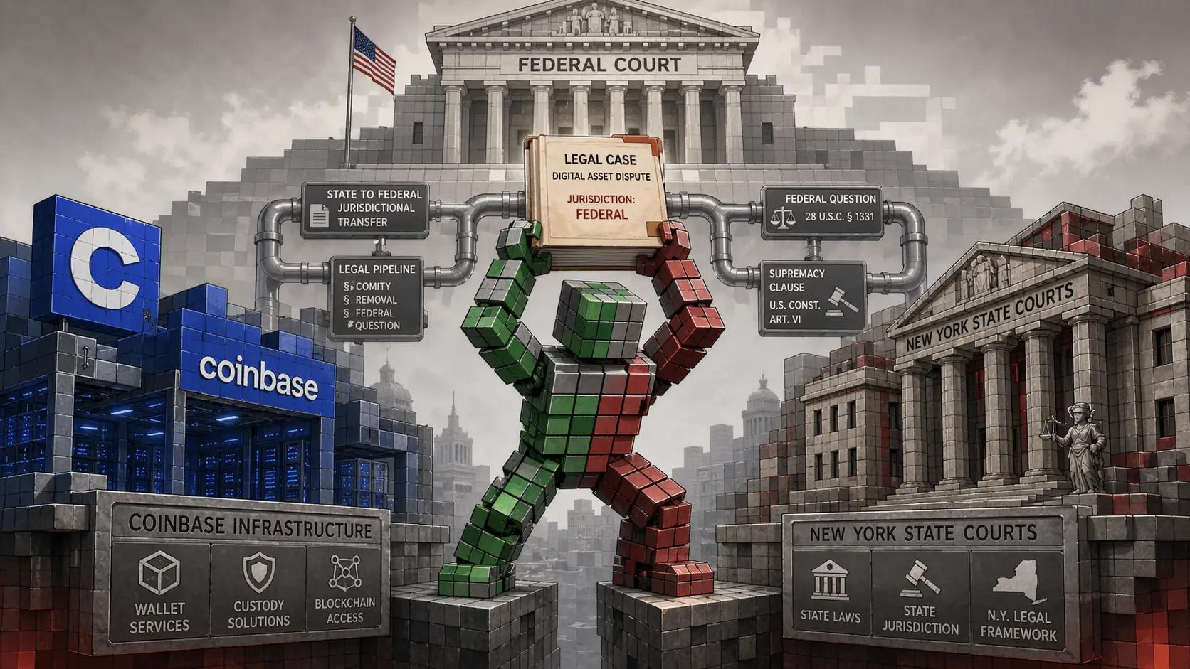 Coinbase prediction markets lawsuit moves from state to federal court