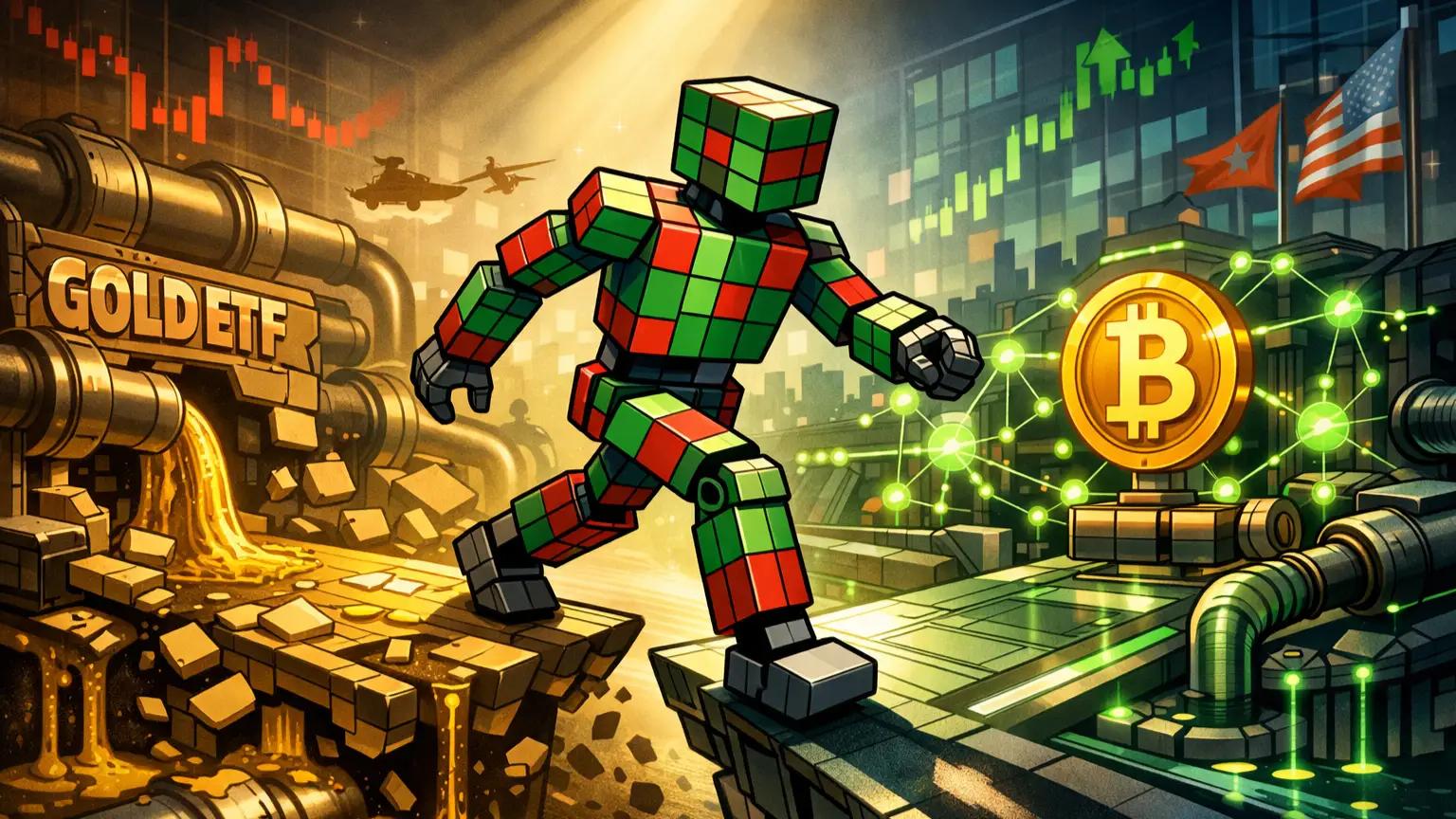 Crypto price index reflects Bitcoin outperforming gold in war