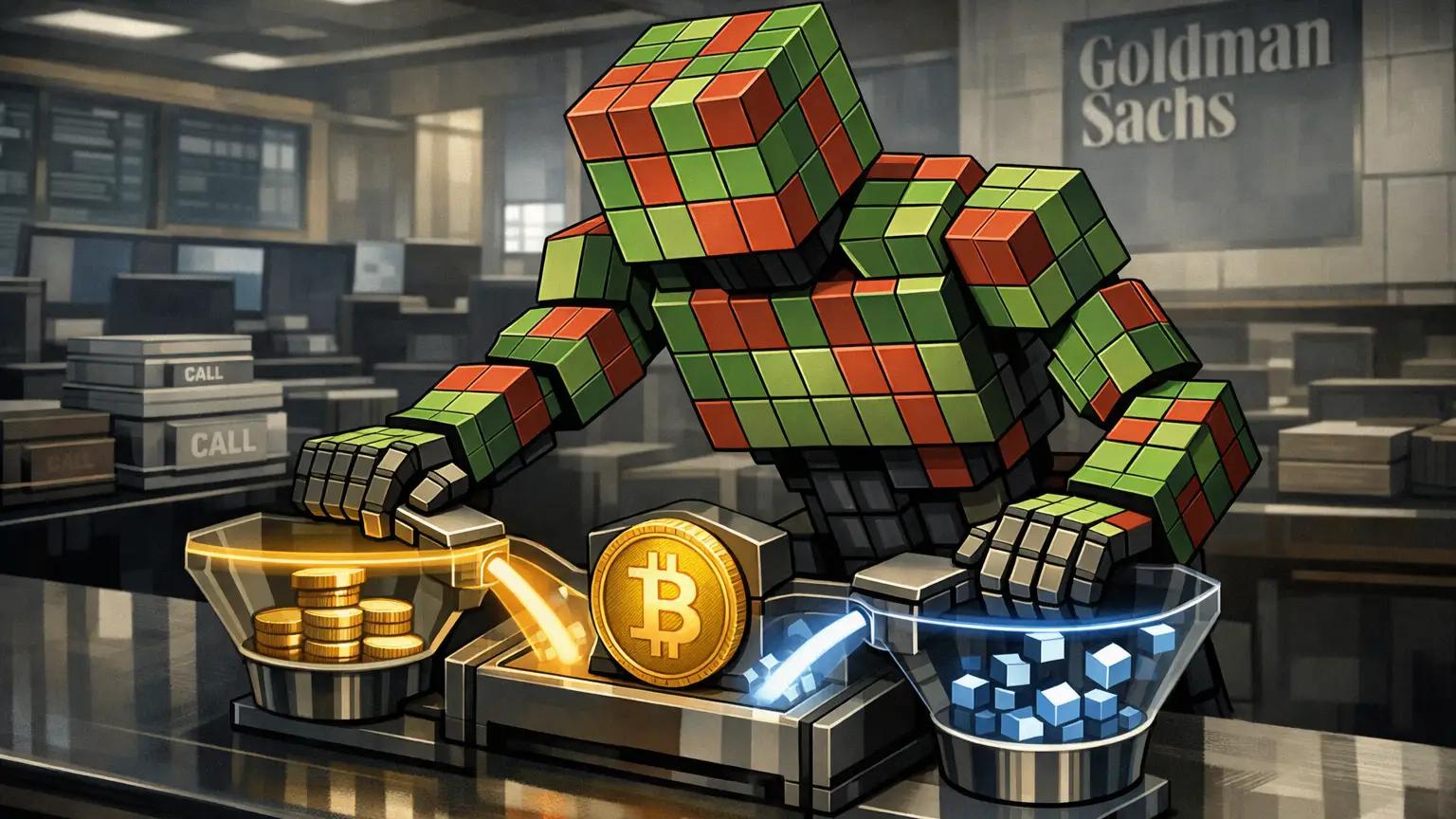 Cubic robot managing asset flows