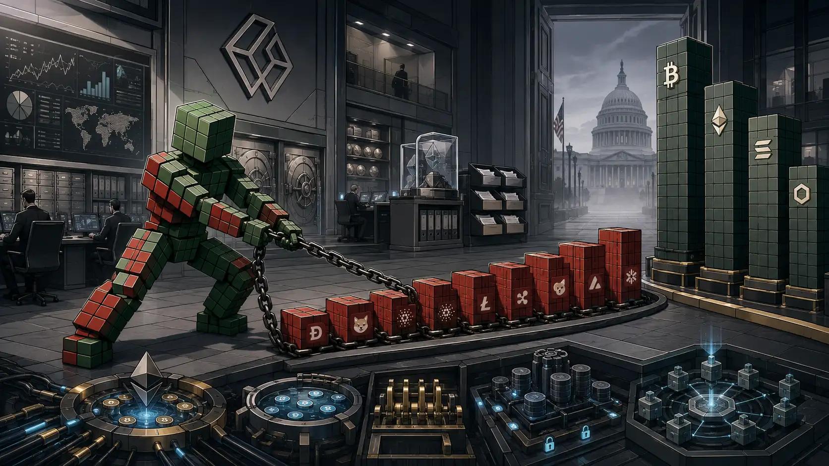 Futuristic crypto vault and operations room