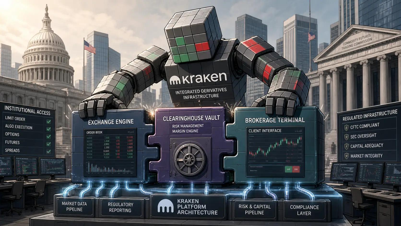 Futuristic financial robot assembly zone