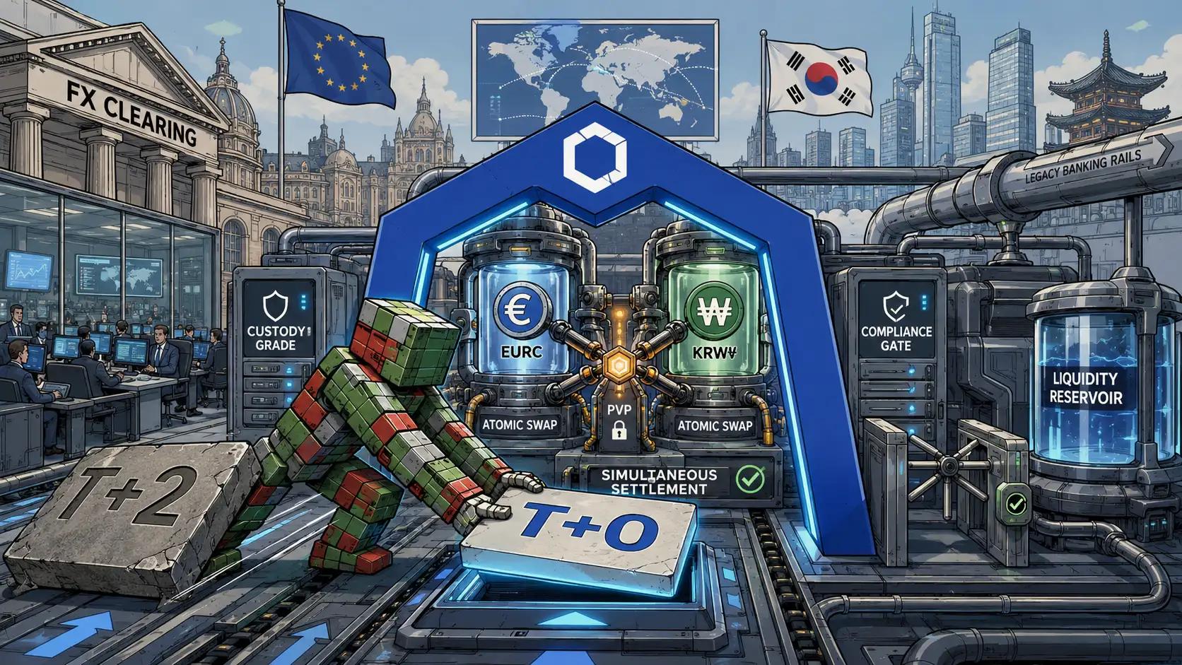 Futuristic settlement system in action