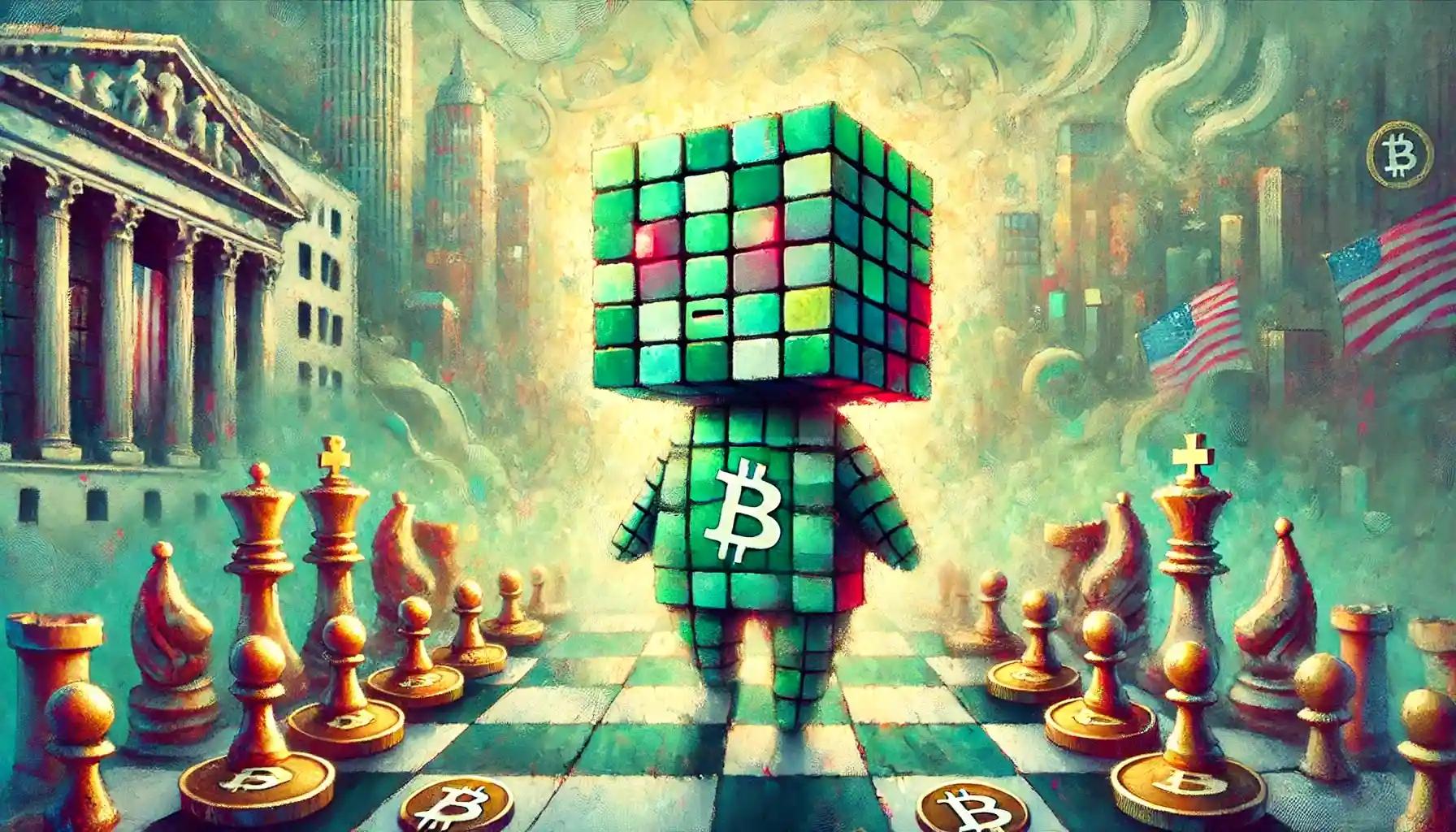 Humanoid robot on a Bitcoin chessboard