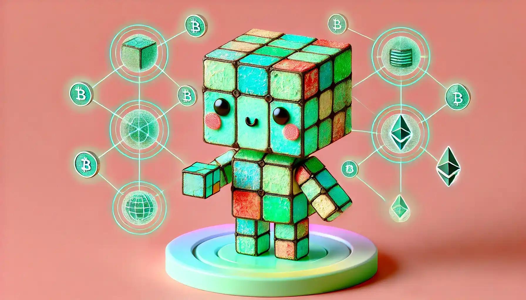 Humanoid robot using holographic blockchain map