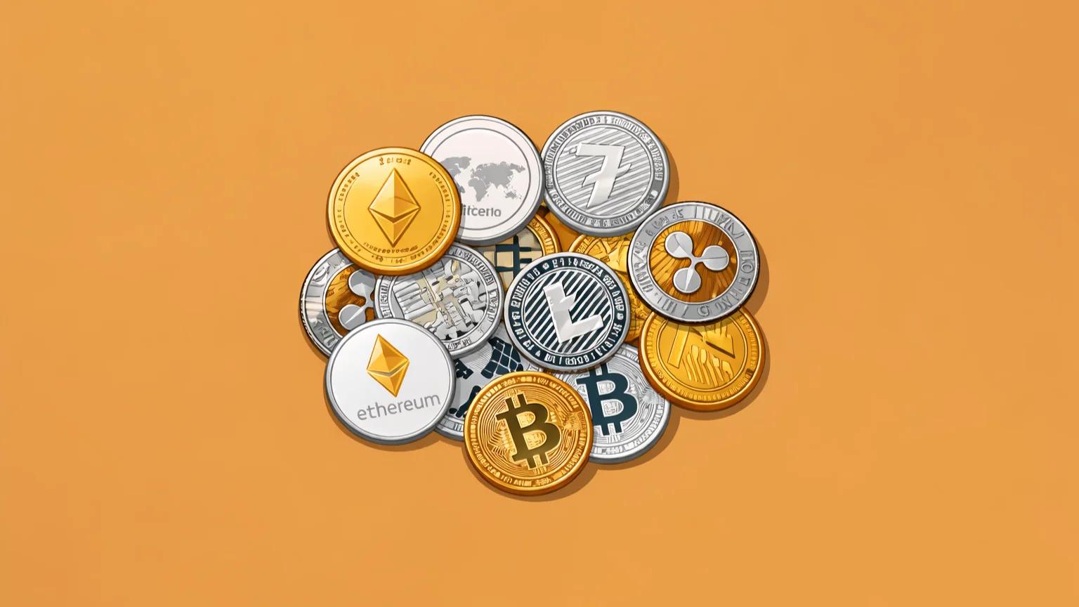 Pile of crypto coin fan tokens