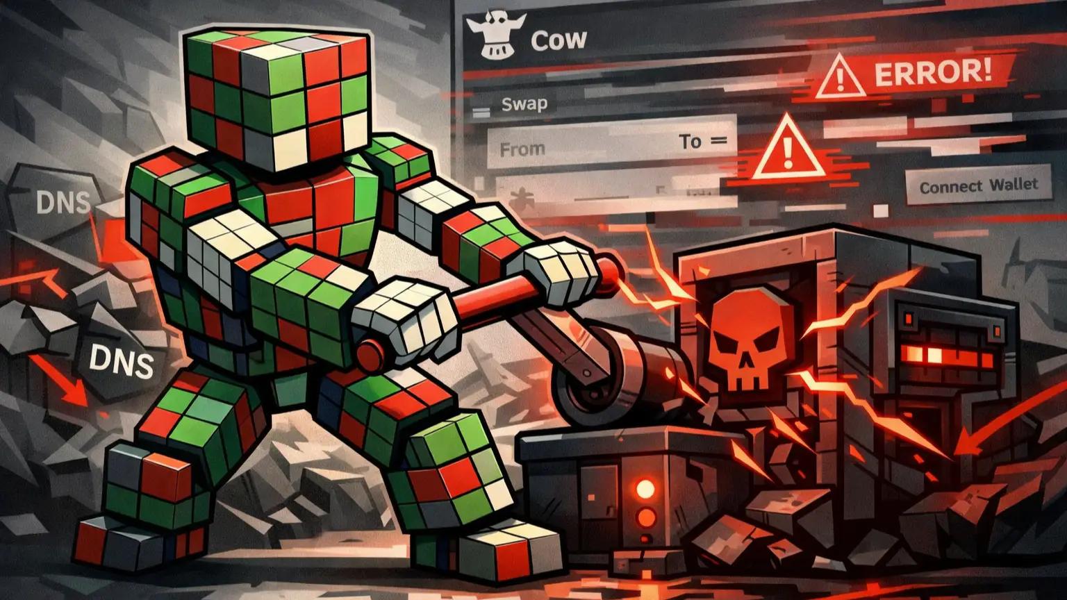 Robot battles corrupted network gateway