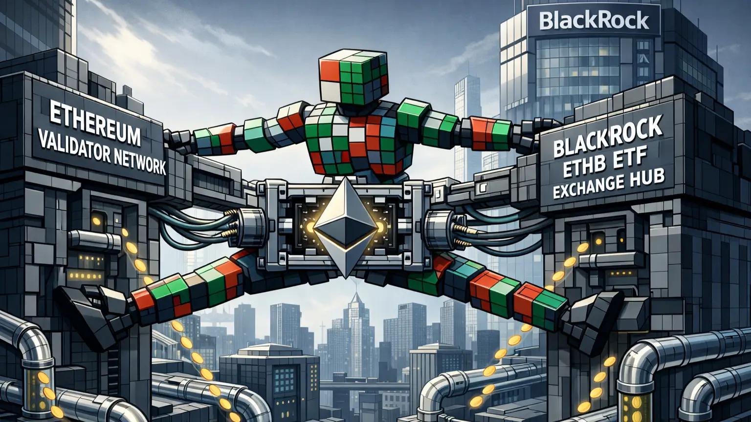 Robot connects Ethereum validator network to BlackRock ETHB ETF hub