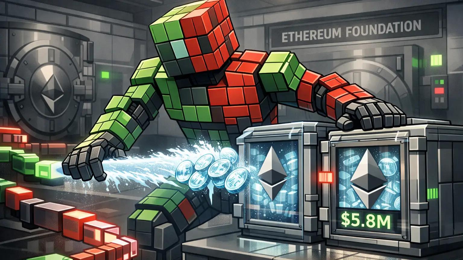 Robot freezes assets at Ethereum vault