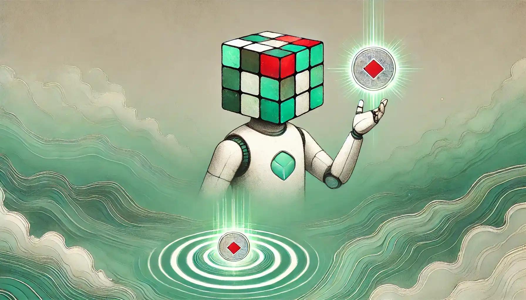 Robot holding Solana token, symbolizing DeFi Development’s expanding reserves