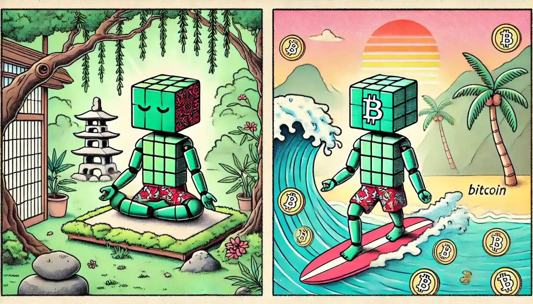 Robot meditates in Japan, surfs Bitcoin wave in Thai crypto scene