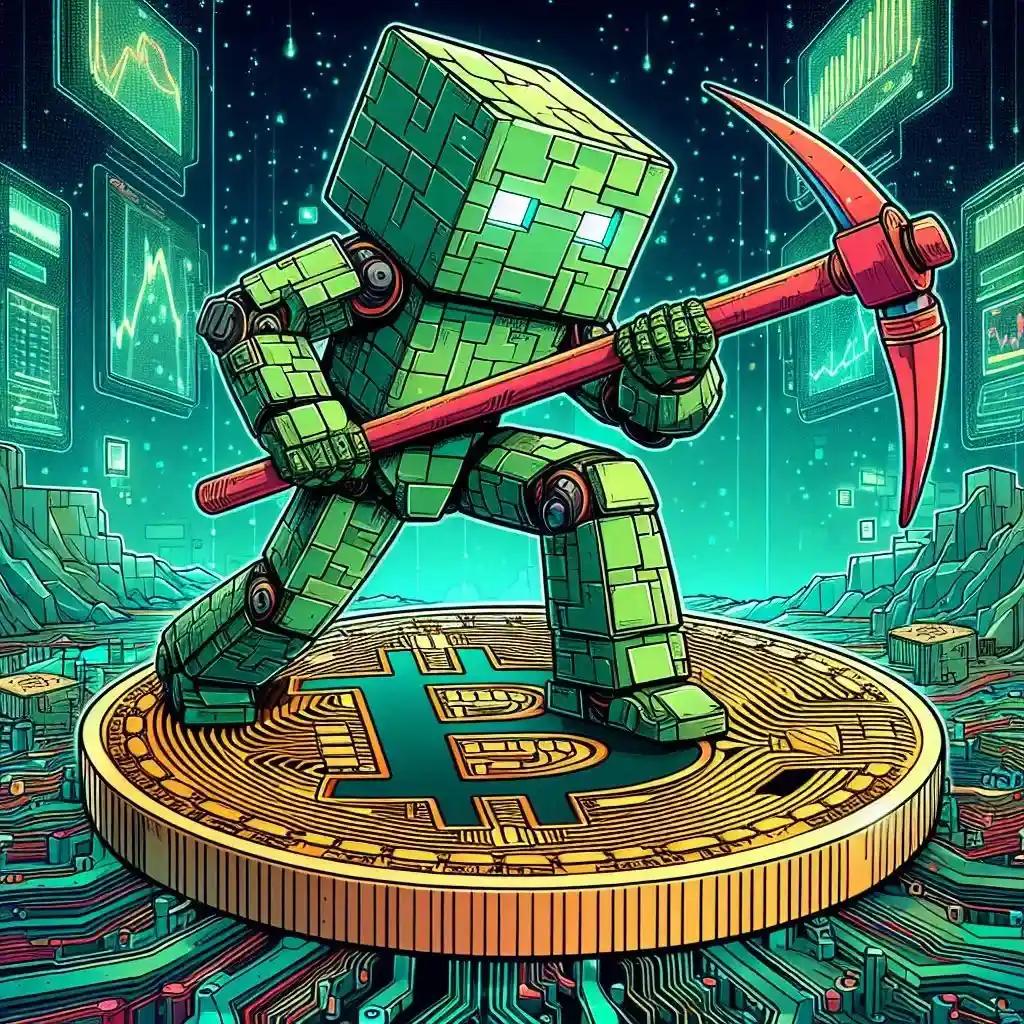 Robot miner struggles with Bitcoin hashrate drop
