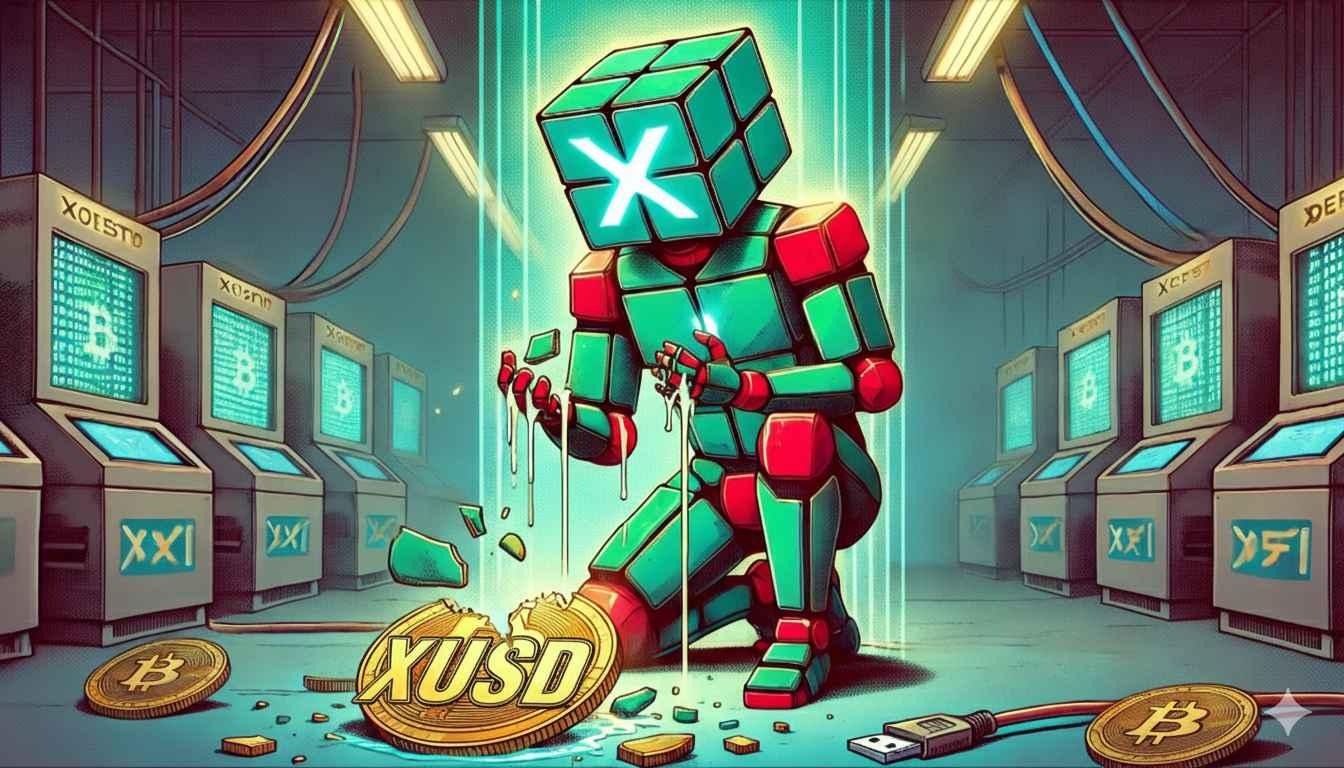 Robot mourns fallen stablecoin as coin market cap plunges sharply