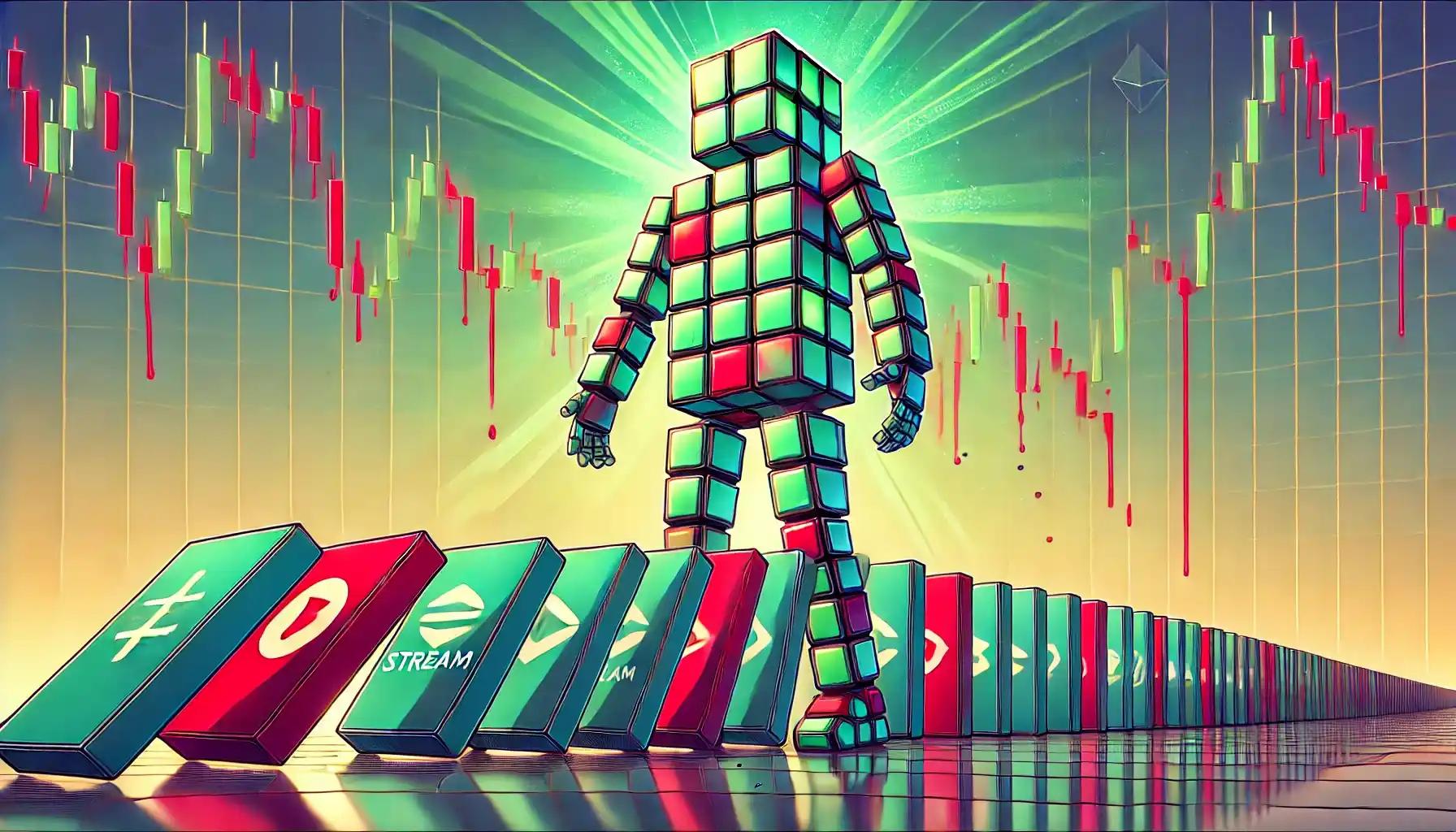 Robot preventing DeFi domino collapse linking Balancer, Stream, Compound, and Elixir