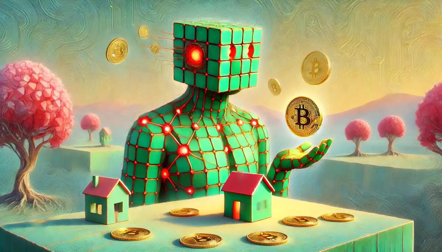 Robot processes Bitcoin payments on holographic real estate platform