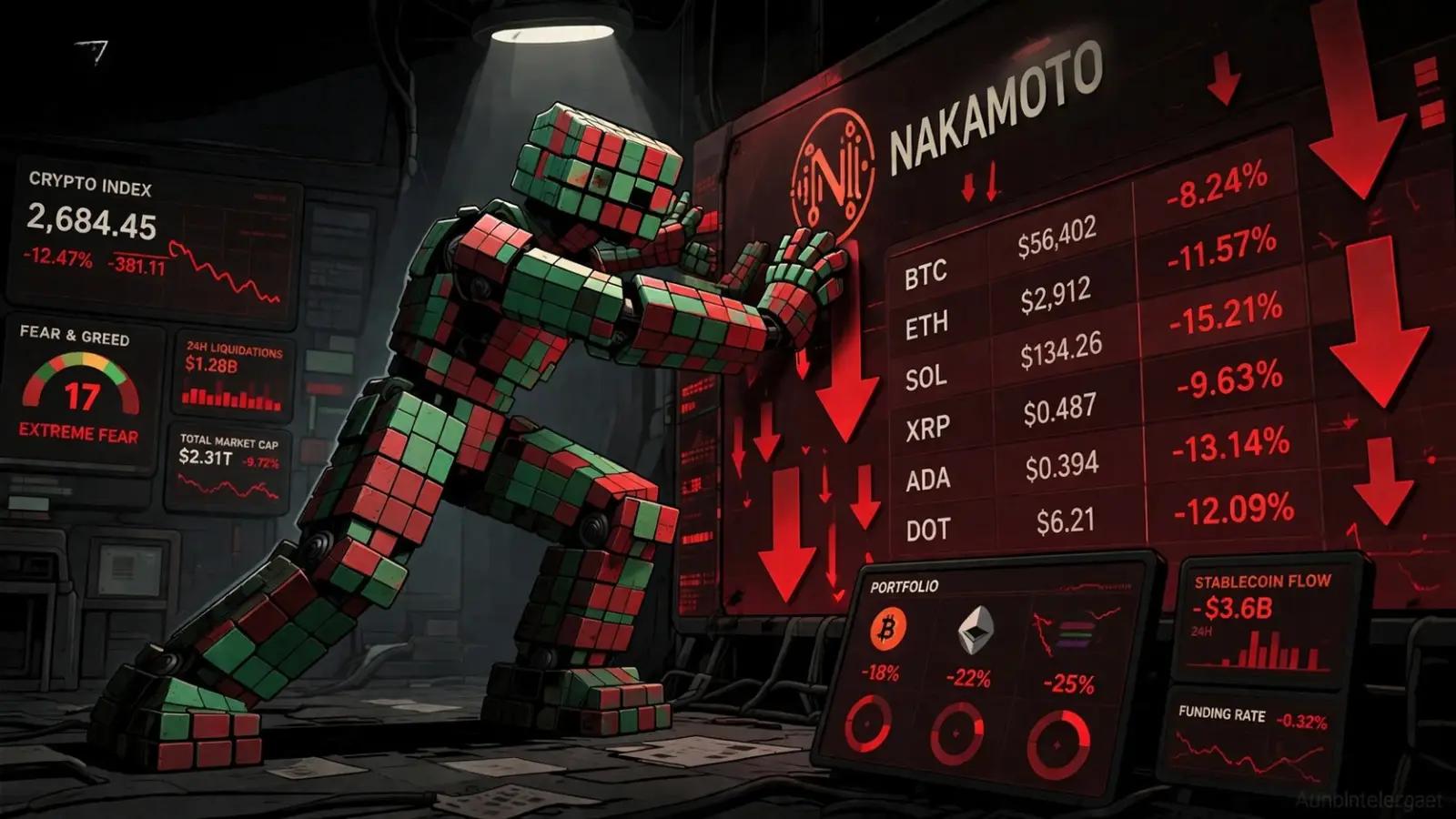 Robot stabilizes crypto price index during Bitcoin market downturn