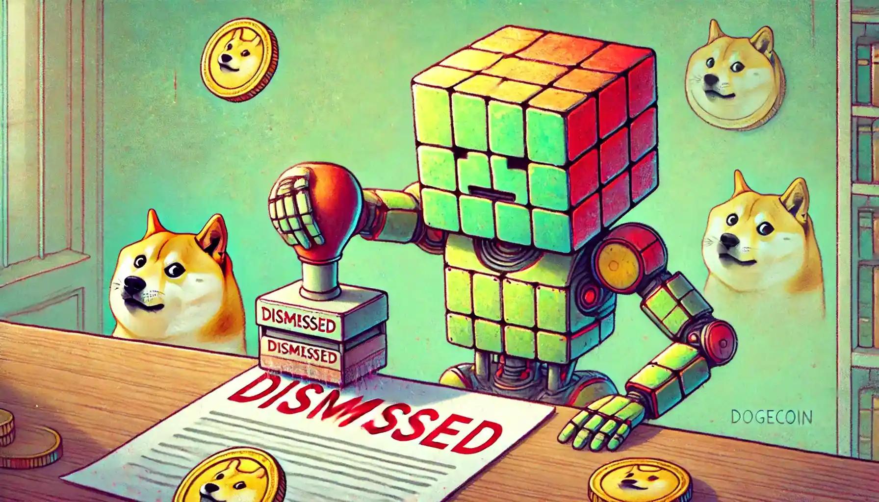 Robot stamping dismissal on Dogecoin case