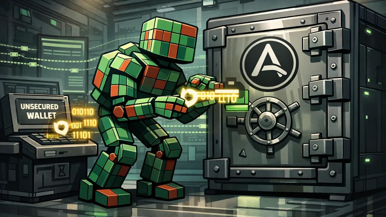 Robotic key transfer to secure vault