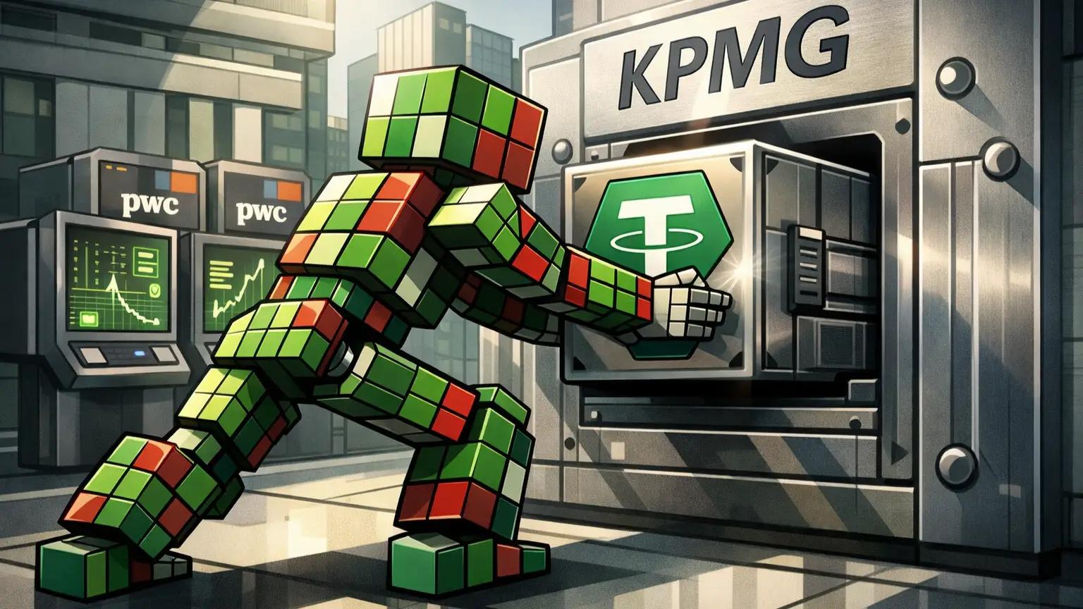 Tether audit process visualized using crypto price index data